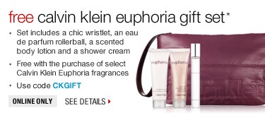 Free Calvin Klein gift set - Use code CKGIFT